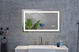 ZNTS LED Bathroom Mirror 40 "x 26" with Front and Backlight, Large Dimmable Wall Mirrors with Anti-Fog, W928P177827