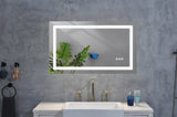 ZNTS LED Bathroom Mirror 40 "x 24" with Front and Backlight, Large Dimmable Wall Mirrors with Anti-Fog, W928P177825