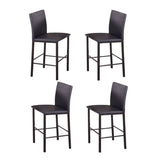 Citico Metal Counter Height Dining Chairs with Black Metal Frame, Set of 4 T2574P164811