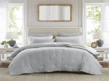 3-Piece Full/Queen Cotton Embroidered Quilt Set,Blue B035P408345