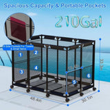 ZNTS 48.4x30.1x33.3in Pool Storage Bin, 210 Gallon for holding swimming equipment,Holder for Noodles, 34171966