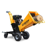 ZNTS 6'' Inch 420cc 15hp Pull Start Gas Powered 4-Wheels Wood Chipper Shredder Mulcher with Towbar/Stop W2089P218632