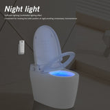 ZNTS Smart Toilet Bidet Combo with Foot Sensor Open Cover/Seat, Self-Cleaning Nozzle, Heated Seat, Night W1219P243771