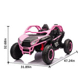 24V Two-seater Kids Ride On UTV w/Parents Control,20in seat width,400W Super high power,Four-wheel W1578P198434