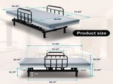 Electric Lift Bed for Seniors - Wired Remote Control with One-Touch Backrest Lift & Leg Lowering, 19407899