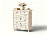 () 6-Drawer Carved Chest of Drawers P2 MDF and Solid Wood Leg Drawer Cabinet 16188313