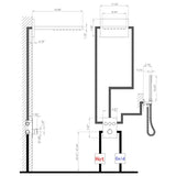 2-Spray Patterns Wall Mount Dual Shower Faucet Set for Bathroom, Shower Heads And Handheld Shower W105960164