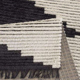 Black & Ivory Modern Area Rug B03597971