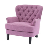 Mirod Vintage-Inspired Upholstered Lounge Chair with Nailhead Trim ,Solid Wood Legs for Stability N760P253374P
