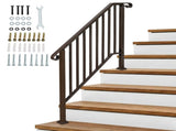 Outdoor 3 Level Iron Handrail Copper 60429140