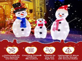Lighted Snowman Christmas Yard Decorations, Set of 3 Pre-lit 2D Snowman Family with 80 LED White 79858005