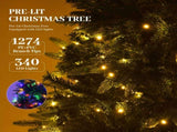6ft Prelit Christmas Tree with 340 LED Lights, PE Mixed PVC Artificial Christmas Tree, Warm W2773P565691