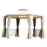 13ft x 13ft Patio Gazebo-Beige-AS 79825695