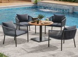 2 Pieces Outdoor Chairs, Patio Dining Chairs, Rattan Wicker Chair Set with Cushions for Garden, T3623P409868