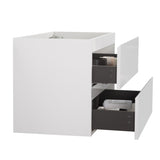 ZNTS Alice-24W-201,Wall mount bathroom vanity WITHOUT basin, white color, with two drawer, Pre-assembled W1865107107