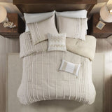 Full/Queen 3 Piece Cotton Yarn Dyed Comforter Set B03595747
