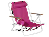 2 Pack 4-Position Adjustable Folding Beach Chairs, Heavy Duty Steel Frame 84208198