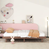 Modern Design Full Floating Platform Bed Frame for Walnut Color W697123293