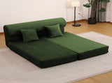 Convertible Corduroy Sofa Bed, 2Seater FoldOut Compressed Sofa, MultiFunctional Floor Couch for T6623P607354