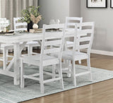 Contemporary White Finish Side Chairs Set of 2 Dining Wooden Kitchen Dining Furniture Casual Style B011P188442