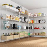 58''W Adjustable Storage Shelves 1200LBS NSF Wire Shelving Unit 4 Tier Metal Shelving for Storage 17635992