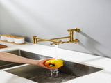 Wall mounted Filler Faucet, Modern Brass Filler Two-Attachment Wall Mount Folding Kitchen 70808368
