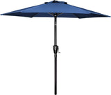 ZNTS Simple Deluxe 7.5' Patio Outdoor Table Market Yard Umbrella with Push Button Tilt/Crank, 6 Sturdy 91717536