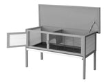 36" Single Deck Waterproof Wooden Chicken Coop Hen House Pet Animal Poultry Cage Rabbit Hutch Gray 17110053
