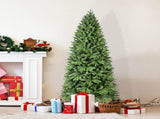 Artificial 7.5ft Green Christmas Tree with 1599 PE/PVC Mixed Branch Tips, 450L warm white led, 01106238