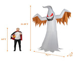 12ft 4pcs LED Lights Giant Scary Ghost Flames and Flashing Red Eyes Inflatable Halloween Decoration 63244096