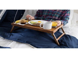 Acacia Wood Rectangular Bed Tray with Stand, Natural Finish Brown, One Size 69769600