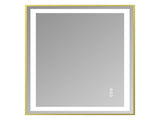 24x32" Gold Tempered Mirror Dual LED Light Strips Front and Back LightingUnable ship on weekends, 94264262