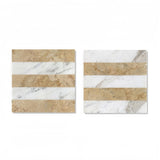 12*12 Waterjet marble,White Gold 2 color, marble, for floor and wall,polished marble tile, W1696P262346