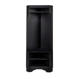 ON-TREND Minimalist Hall Tree with Shoe Bench, Versatile Entryway Coat Rack with 4 Hooks, N721P189665B
