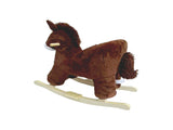 Kids Ride-On Rocking Horse Toy with Lullaby Song,Horse Rocking Toy with Hand Puppets and Safety Belt 00422976
