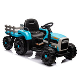 ZNTS Ride on Tractor2.0 with Trailer,24V Battery Powered Electric Tractor Toy, 200w*2motor W1396P193868