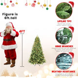 Artificial 4ft Green Christmas Tree with 636 PE/PVC Mixed Branch Tips, 200 UL warm white led, memory 83928227