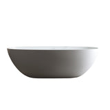59'' Solid Surface Matte Tub, Solid Surface Soaking Tub, Stone Resin Freestanding Bathtub, Thick W2753P191209