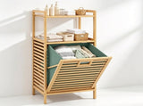 2-Tier Tilt out Laundry Hamper 18" x 13 x 38-Green 63127920