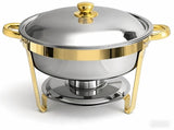 Round Buffet Catering Dish For Home and Outdoor 4 Pcs/ Sets golden W1612P462644