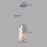 ZNTS Modern Crystal Pendant Light - 3 Pack, Adjustable Hanging Ceiling Lamp with Crystal Prism Design for W1340P208477