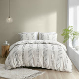 Full/Queen 3 Piece Cotton Jacquard Duvet Cover Set B03596505