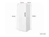 Tall Slim Pantry Storage Cabinet, Freestanding Single-Door Kitchen Cupboard with 6 Pull-Out Drawers, W331P478441