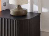 Sideboard Storage Cabinet TV Stand with wave pattern Buffet Cabinet Wooden Vertical Striped Cabinet W1162P295361