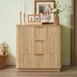3 Drawers Drasser, 27.6'' Wide Modern Chest of Drawers Curved wave Design,Nightstand,Wood Drawer W1820P335659