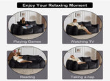Giant Bean Bag Couch for Adults, Ultra Soft Fluffy Loveseat Bean Bag Sofa, Oversized Chase Lounge 58247801