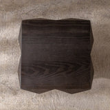 23.62"Height Three-dimensional Embossed Pattern Design Retro Side Table Retro Wooden Nightstand W757P250946