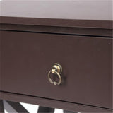 Nightstand Modern End Table, Side Table with 1 Drawer and Storage Shelf, Brown 91530705