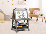 3-in-1 Double-Sided Storage Art Easel Gray 85330525