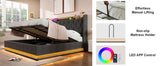 Full size Upholstered, 360 surround LED function, Buttons/Apps/Remote Control, hydraulic storage N736P188806G